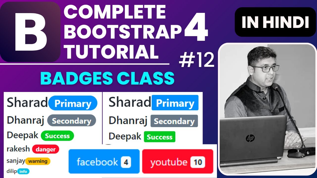DatacodeSharad's tweet card. Bootstrap 4 Badges | Badges Class in Bootstrap 4 | Bootstrap 4...