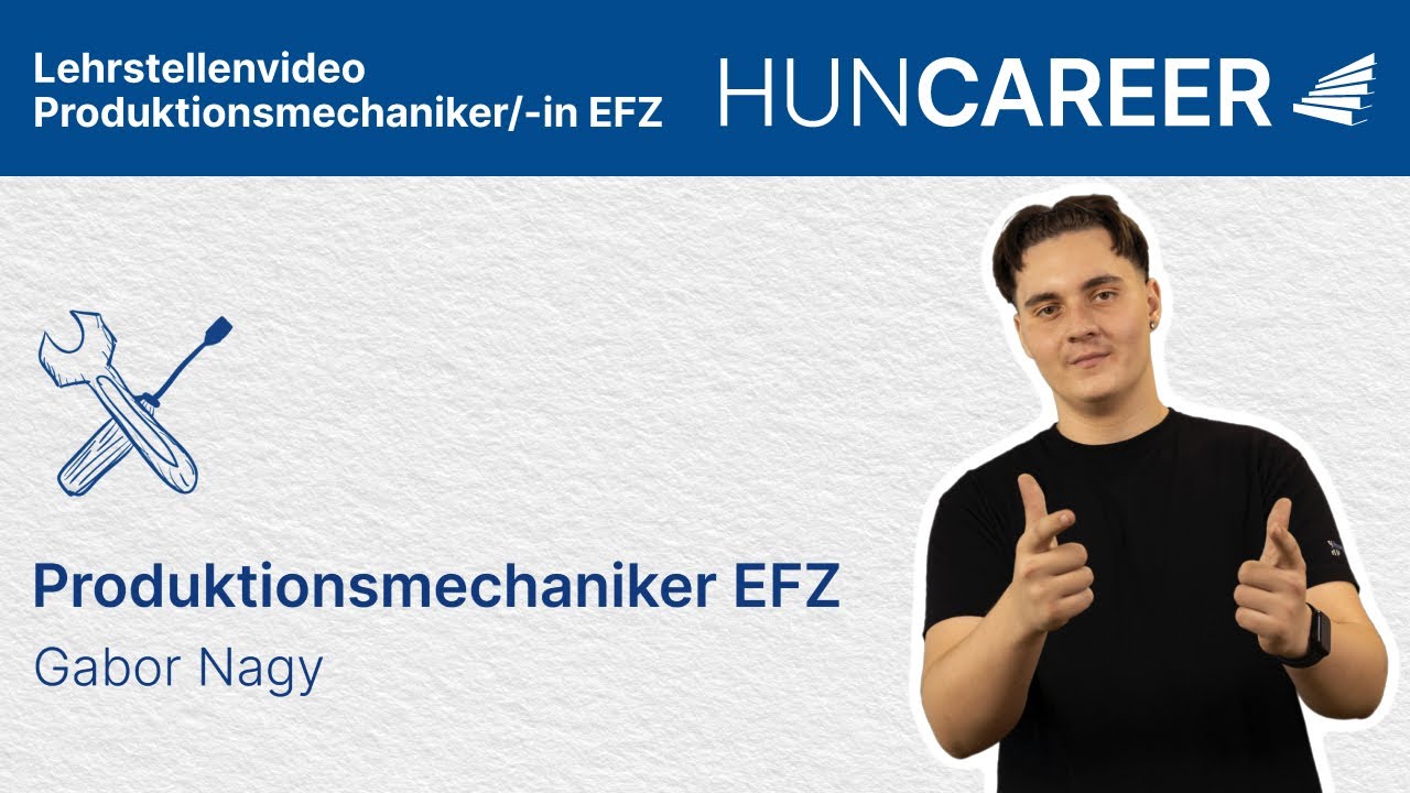 hunkelerag's tweet card. Lehrstellenvideo Produktionsmechaniker/-in EFZ | huncareer