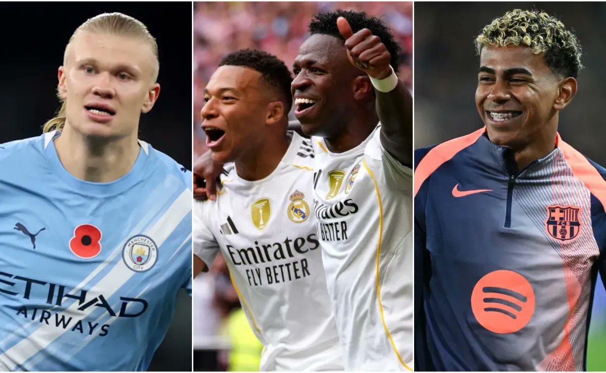 worldsoccertalk's tweet card. The latest market update has produced a striking new picture: Vinicius Junior, Lamine Yamal, and Erling Haaland all make the cut—yet Kylian Mbappe does not.