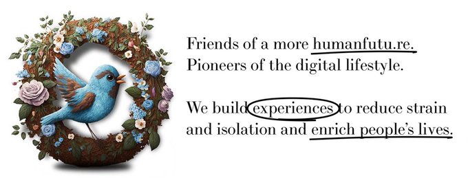 Friends of a more humanfutu.re banner