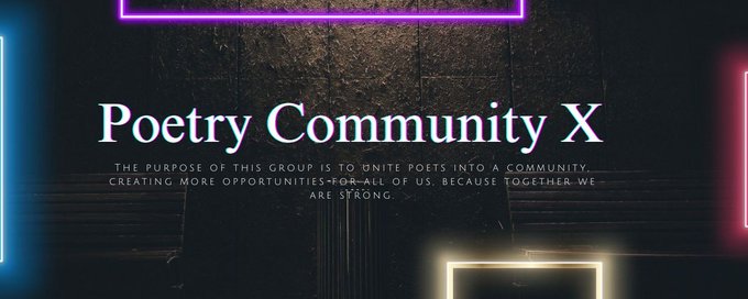 The Poetry Community X banner