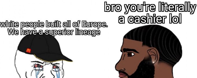 'White Male Cope' Research Lab banner