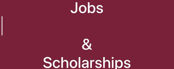 Scholarships & Job updates banner