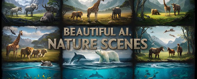 Beautiful A.I. Nature Scenes banner