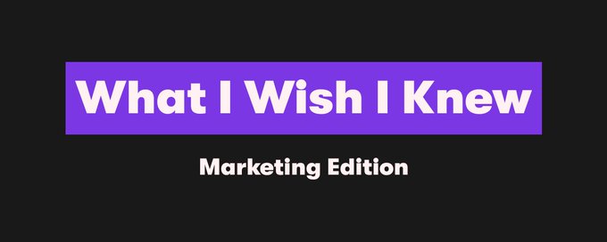 What I Wish I Knew: Marketing banner