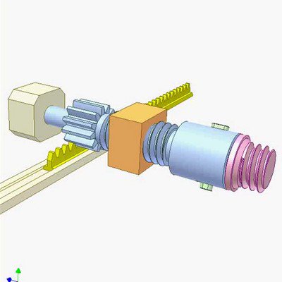 Mechanism for Moving Thread Core of a Plastic Injection Mould