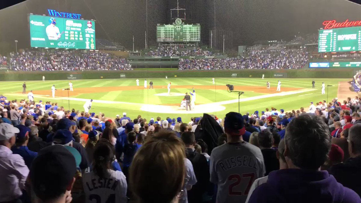Zach Miller (@ZMiller86) on Twitter photo 10/06/2018 18:25:31 Unbelievable night @Cubs Unbelievable night @Cubs