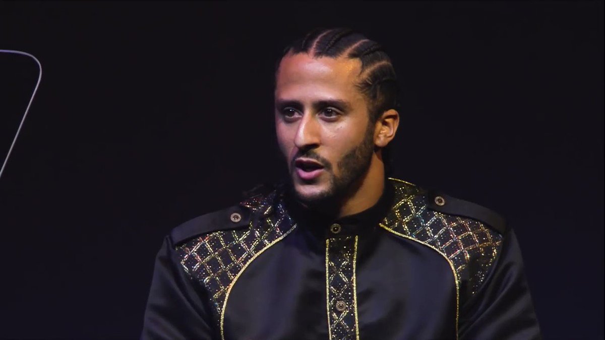 "People sometimes forget that love is at the root of our resistance. My love for my people serves as the fuel that fortifies my mission. It is our love for 12 year old Tamir Rice, who was gunned down by the police that will not allow us to bury our anger" @Kaepernick7 #FBF