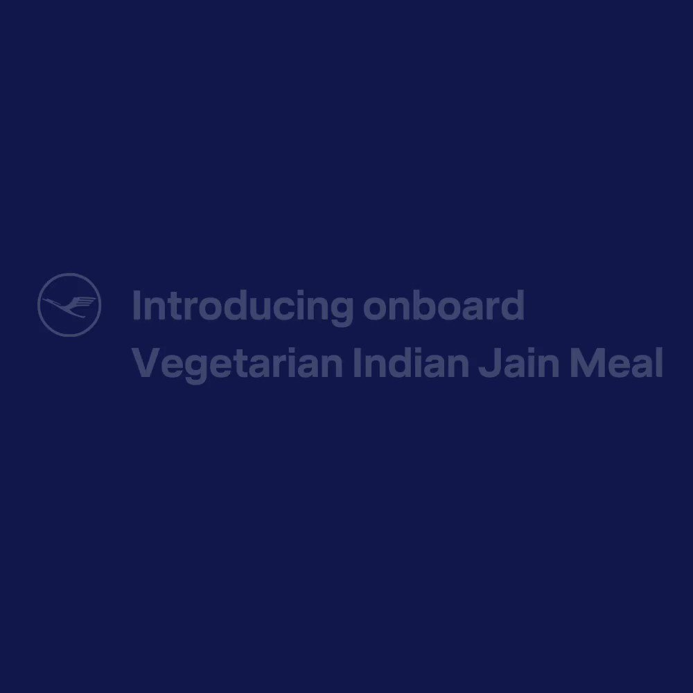 Lufthansa India on Twitter "Order a Jain meal on your next Lufthansa