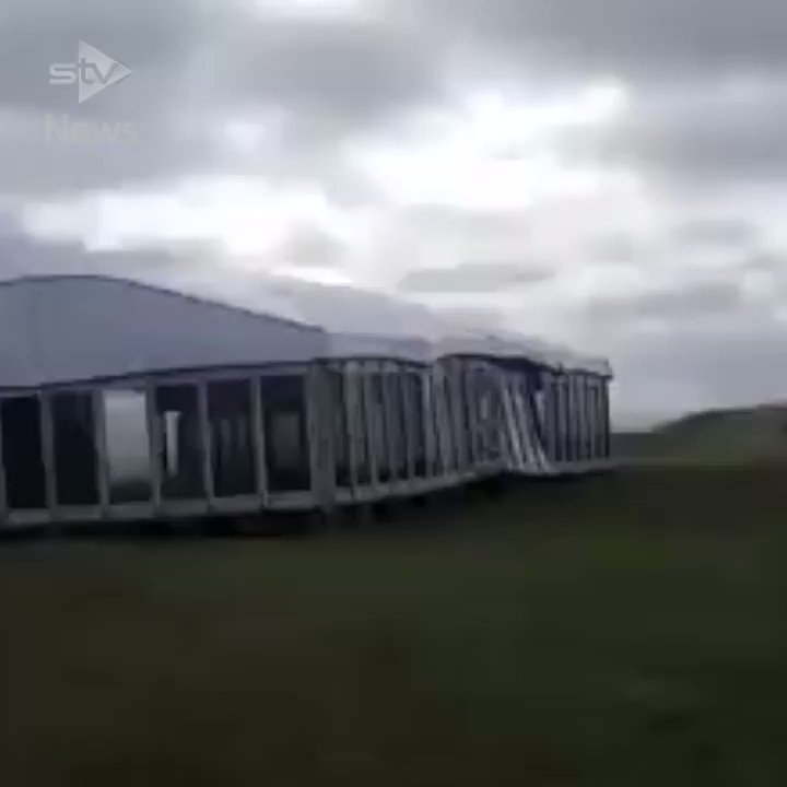 STV News (@STVNews) on Twitter photo 2018-06-14 18:43:00 WATCH: The moment the VIP section at the Scottish Open is blown to bits by #StormHector More: bit.ly/2JHhT2o WATCH: The moment the VIP section at the Scottish Open is blown to bits by #StormHector More: bit.ly/2JHhT2o