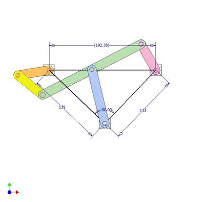 Six Bar Linkage for Reversing Rotation