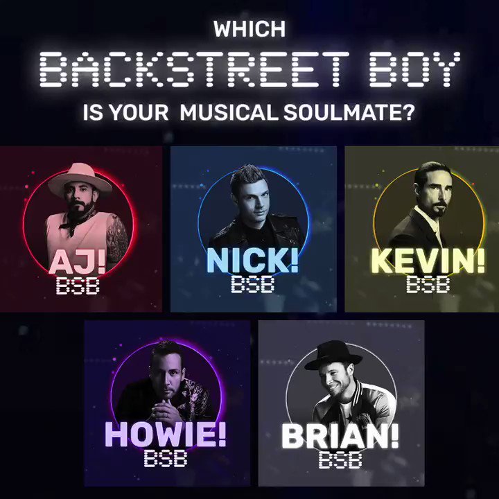 backstreetboys (@backstreetboys) on Twitter photo 2018-06-21 23:47:31 Which one of us is your musical soulmate? Head over to @Spotify to find out! 🎶😉 smarturl.it/BSBmatch Which one of us is your musical soulmate? Head over to @Spotify to find out! 🎶😉 smarturl.it/BSBmatch
