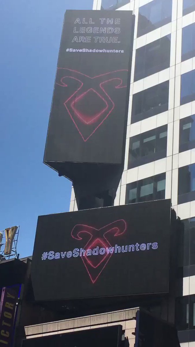 Weβre in this yβall #saveshadowhunters #shadowhunterstimessquare