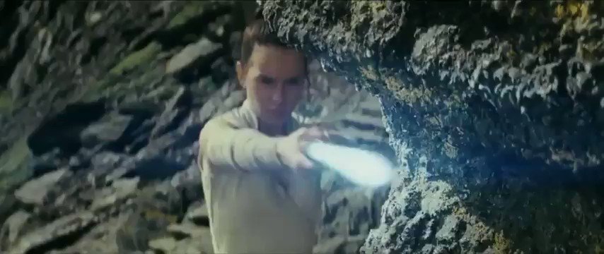 In ‘The Last Jedi’ (2017), Rey's practice on the cliff foreshadows Kylo Ren's fight with Luke Skywalker