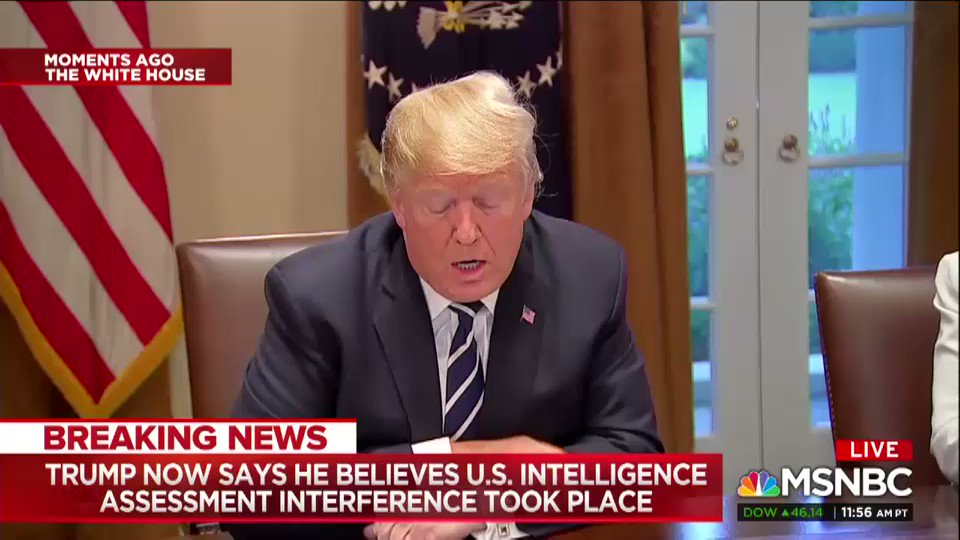 President Trump claims he meant to say "I don't see any reason why it WOULDN'T be Russia" yesterday in Helsinki