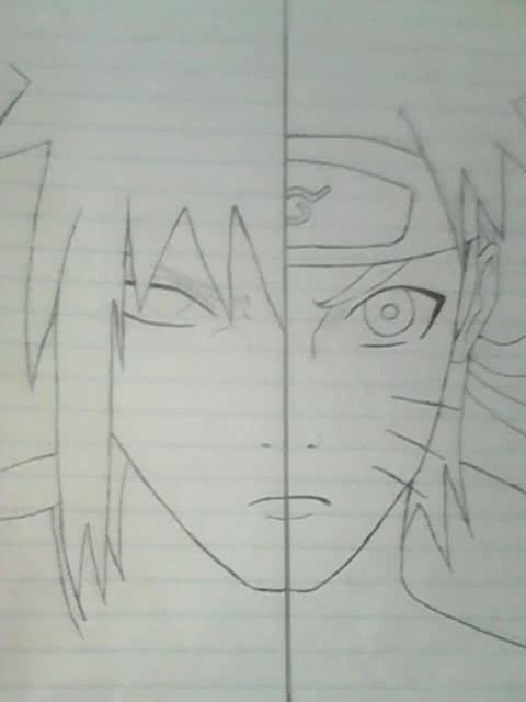 How to Draw Naruto Easy, Naruto Half face drawin