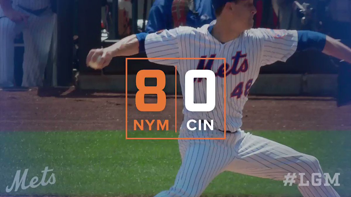 All-around deGromination. #MetsWin!  FINAL: #Mets 8 - Cincinnati 0  Box: atmlb.com/2vONTf6 https://t.co/lo2Tf9xG0o