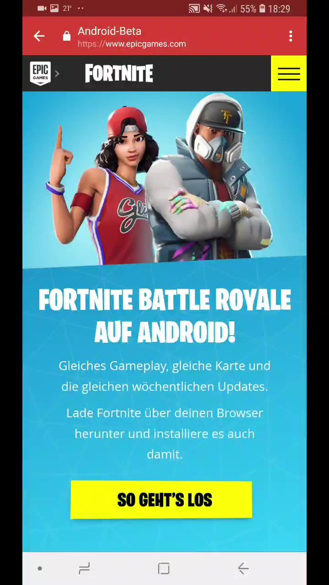your majesty on twitter aaaand fortnite on android is here - fortnite android warteliste