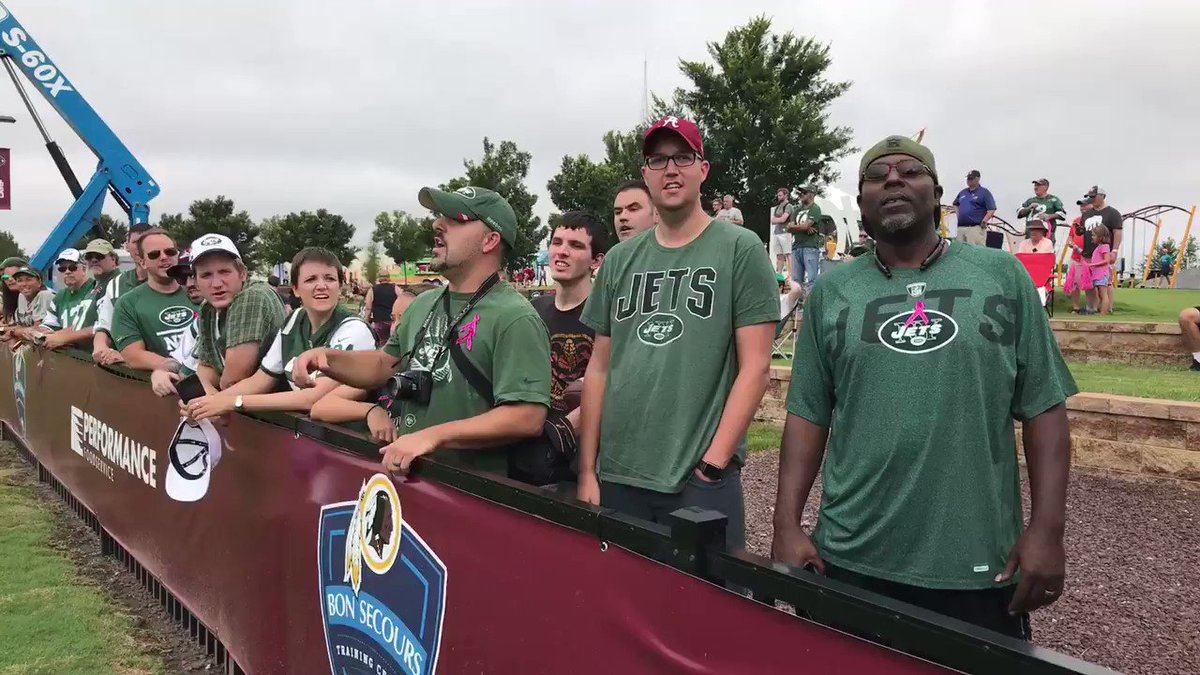 Hardly home but always repping.   #JetsCamp x #SkinsCamp https://t.co/zb9rkwX0um