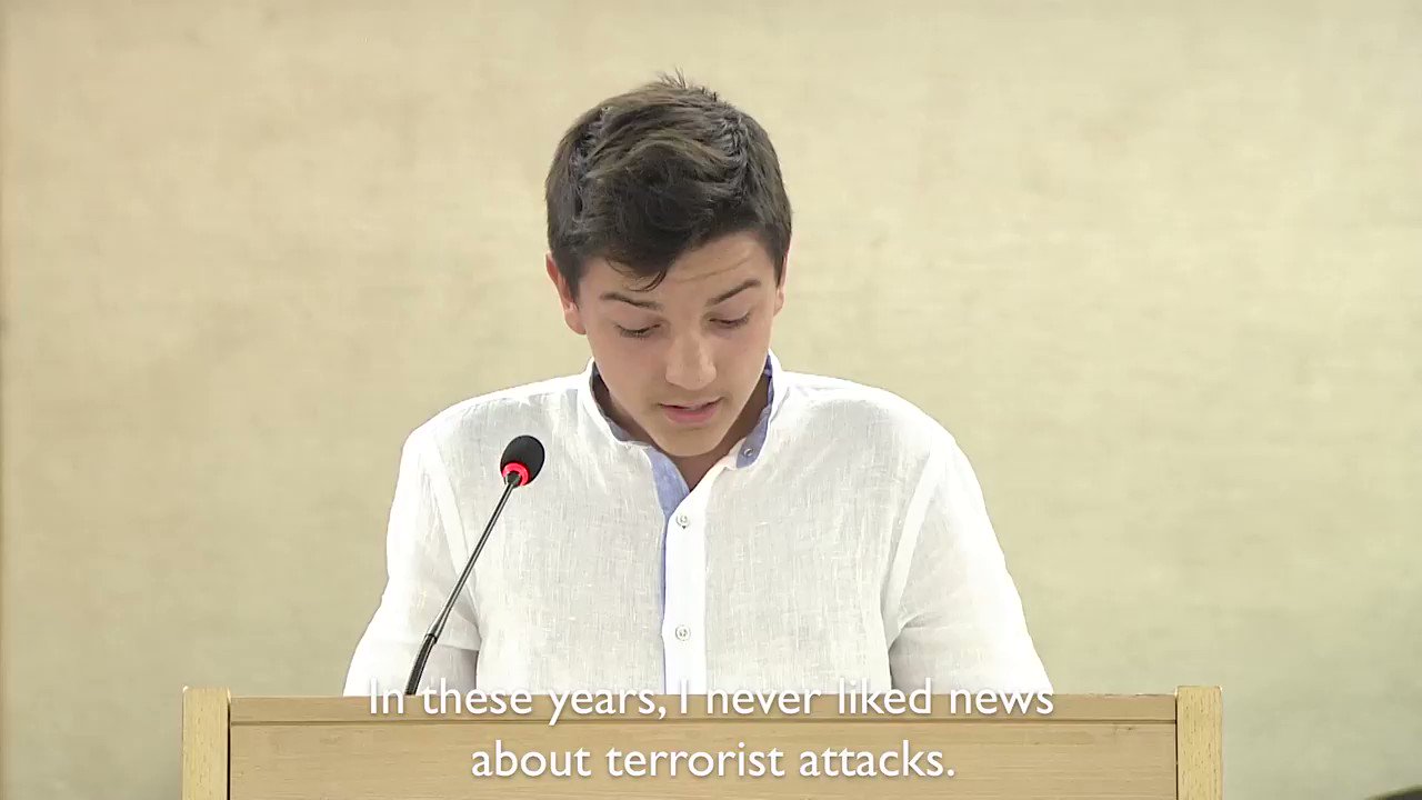 jern Rektangel Forud type United Nations Geneva on Twitter: ""Life is stronger than anything,  including bombs and fanatic ideologies." 15-year old Mattia-Sélim Kanaan,  son of Jean-Sélim Kanaan killed in the 2003 terrorist attack against the UN