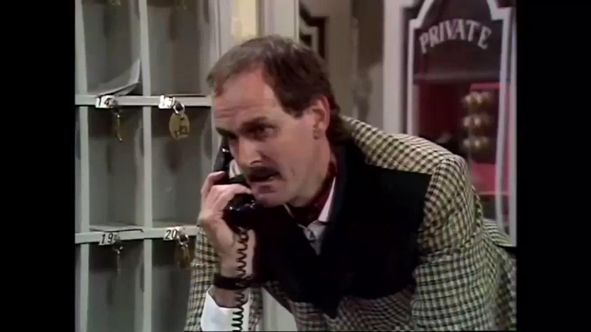 FAWLTY TOWERS on Twitter "Basil Fawlty "If you're not over here in 20