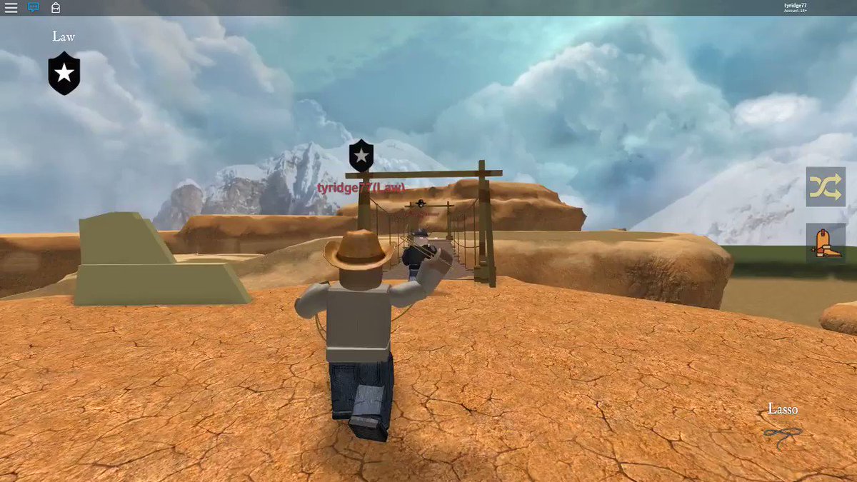 Tyridge77 On Twitter You Can Pick People Up From Lassoing If They Don T Break Free They Can Wiggle Free From This State But It Ll Take Longer You Can Put Them On The - the wild west roblox logo