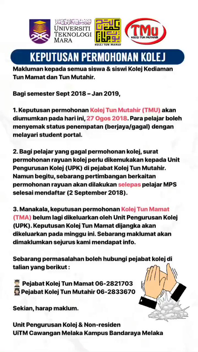 Surat Rayuan Kolej Vokasional 2019 - Kuora j