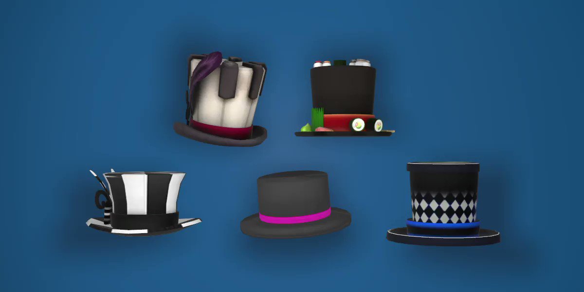 Roblox On Twitter Keep Your Outfit Tip Top Black White - robloxneon blue top hat