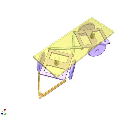 Mechanism for Steering a -Wheel Trailer With Small Turning Radius