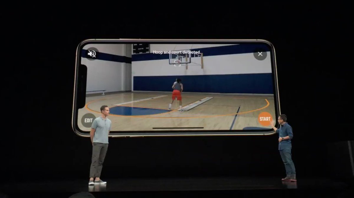 If you haven't checked out @HomeCourtai yet, you are missing out!
The app @SteveNash talked about at #AppleEvent uses #AI & #AR to train basketball skills.
Interactive elements displayed in #AugmentedReality in real-time!
Video: @JeffDLowe