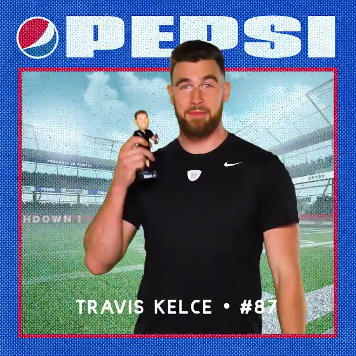 KC Chiefs Super Bowl Champs Travis Kelce 3 By 4 Ft Thick Plastic Pepsi Ad  Sign