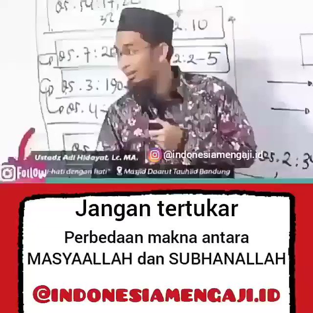 Gambar perbedaan subhanallah dan masyaallah