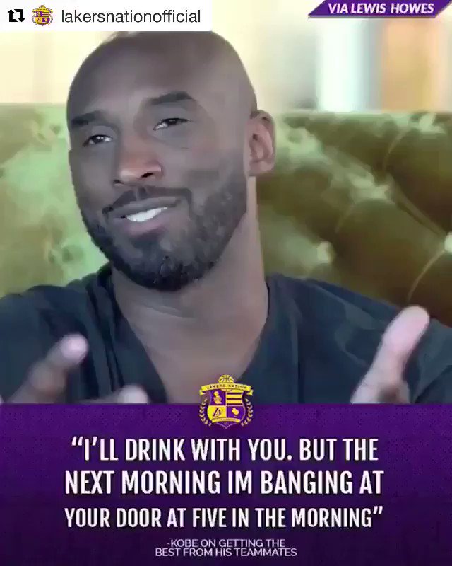 Hoop Central (@TheHoopCentral) on Twitter photo 2018-09-22 07:10:19 Mamba mentality: ➖➖➖ “I’ll drink with you, but the next morning I’m banging at your door at 5 in the morning”. Mamba mentality: ➖➖➖ “I’ll drink with you, but the next morning I’m banging at your door at 5 in the morning”.