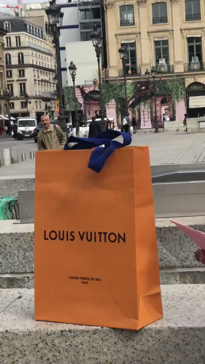 orange louis vuitton shopping bag