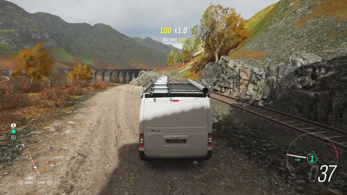 You can put a racing V12 engine in a Ford Transit Van, making it top out at 360km/h. And if you angle it correctly, you can wedge the stupid thing in between walls on some train tracks. #ForzaHorizon4