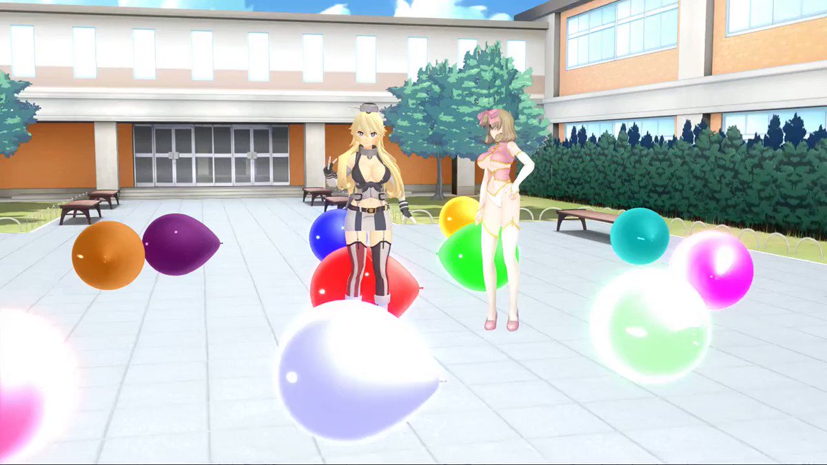 Thiridian Twitter   Sit Pop Balloons with Iowa and Haruka  This