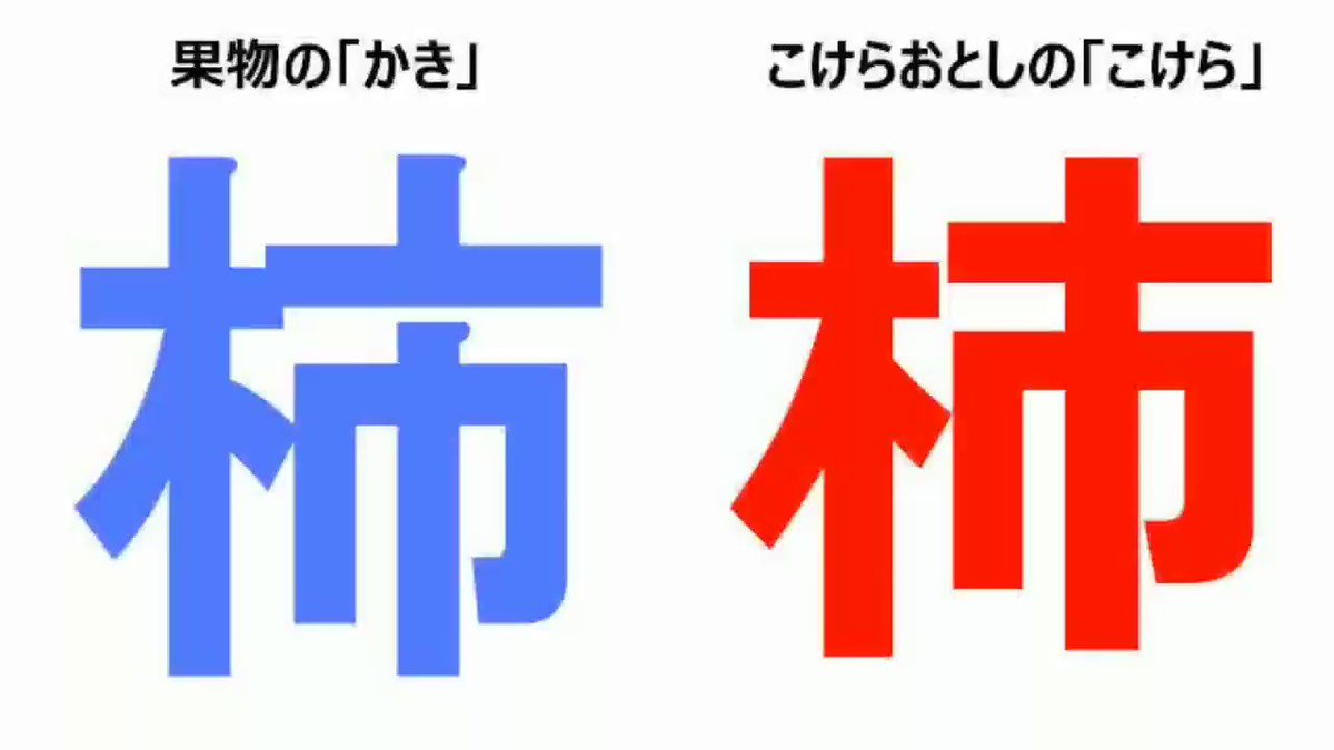 柿 かき と 杮 こけら の漢字がそっくりで区別がつかない人の為に作られた動画に 分かるかーい などのツッコミや更に詳しく解説したりするtl Togetter