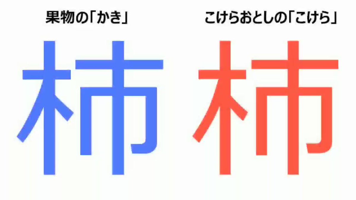 に 漢字 柿 似 た