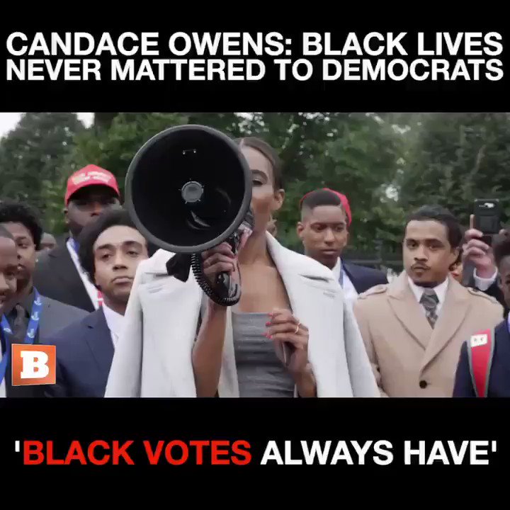 "They told us the Republican & Democrat Party switched. That NEVER happened."
"If the Dems don't get more than 85% of the black votes they are FINISHED. They relied upon us.."
"Black lives have never ever EVER mattered tobthe Democrat Party. Black VOTES always have."CANDACE OWENS