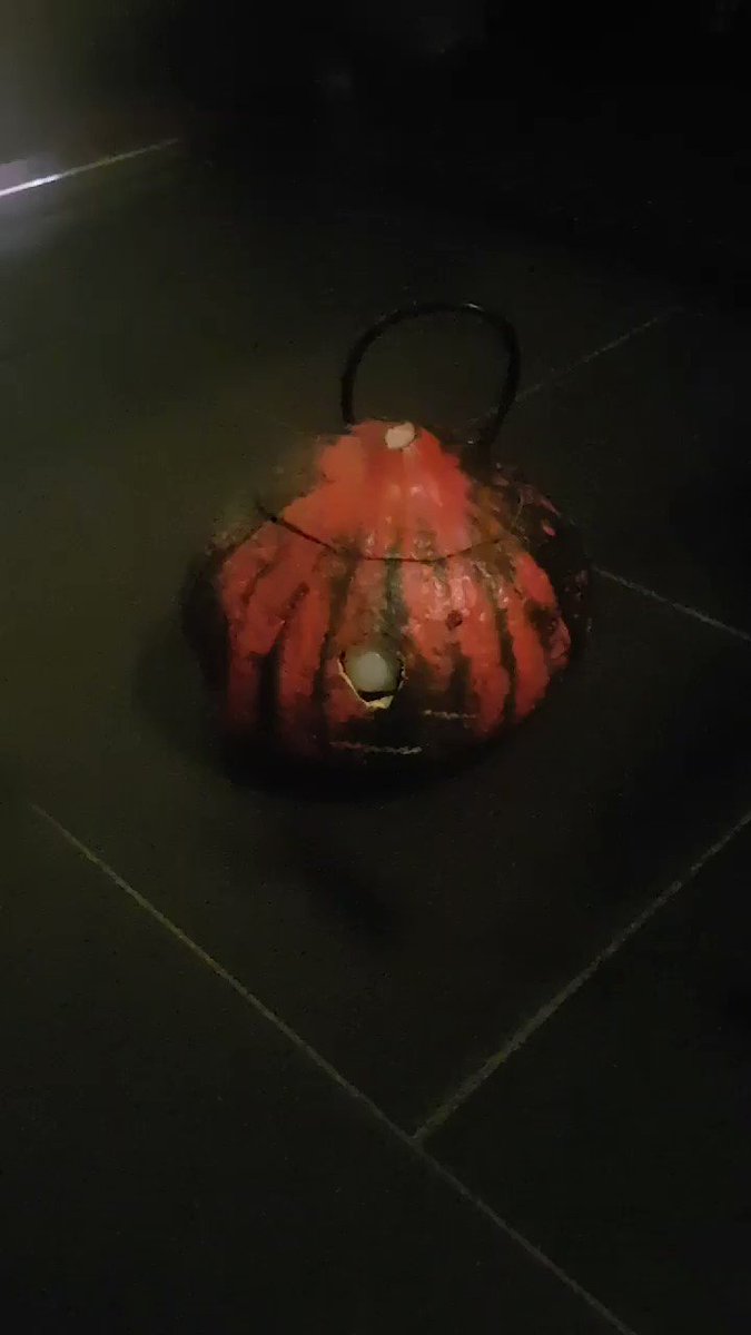 Mit meiner Tochter einen Kürbis mit Bewegungsmelder programmiert #Halloween #Arduino //cc @KidsDigitalDE