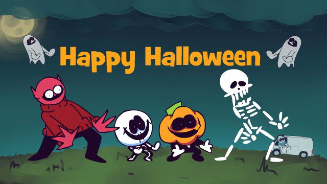 SP 🎄 on X: Inspired by Sr Pelo's Spooky Month vids, I present to you a kappa, a frog, and a bat doing the spooky dance xD Happy Halloween!!! 👻 # SpookyMonth #OKKO #