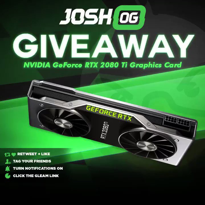 You thought last months giveaway was fire...?! Nah. November we going even BIGGER! GET ALL THE FRAMES!
π NVIDIA GeForce RTX 2080 Ti
π Tag Your Friends
π Retweet, Like & Follow @JoshOG
π±οΈ Click Here To Enter: http://vast.link/JOGNGAΒ