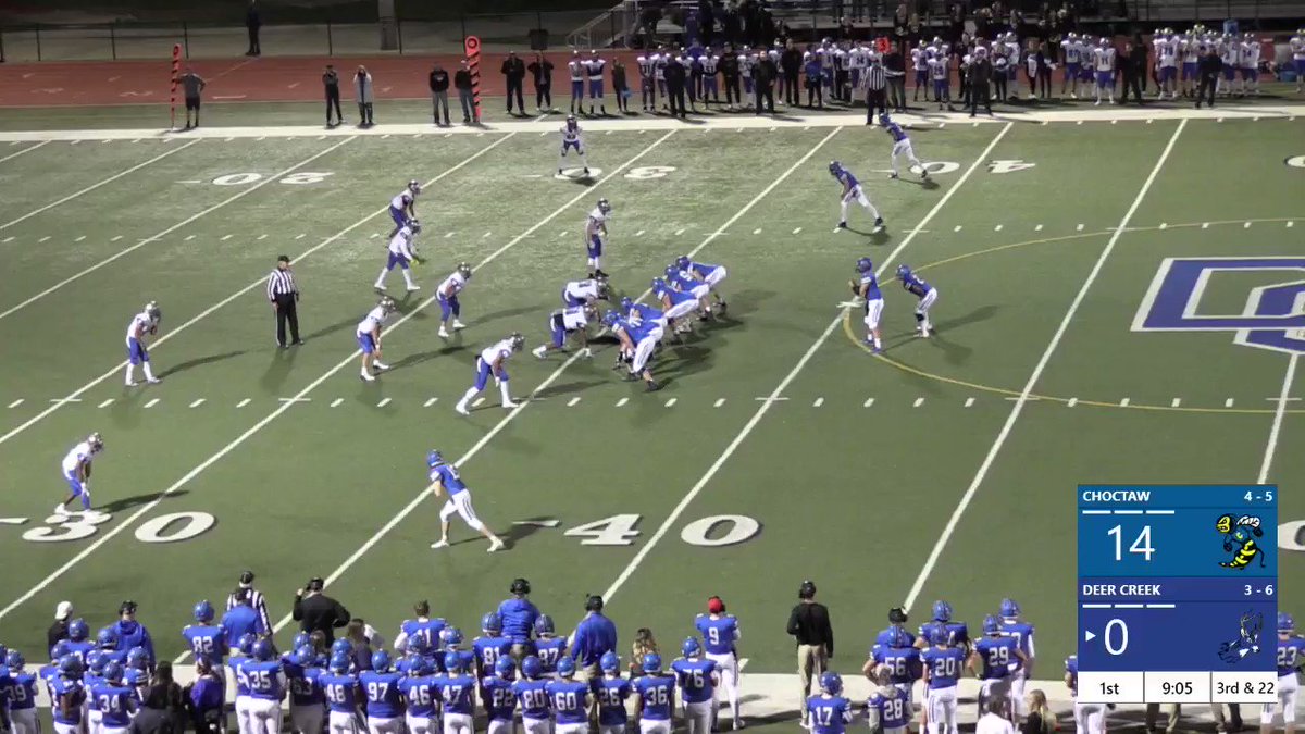 WHAT A CATCH by #15 Will Michael for the first Antler touchdown of a fantastic Senior Night win! #DCPlayOfTheWeek