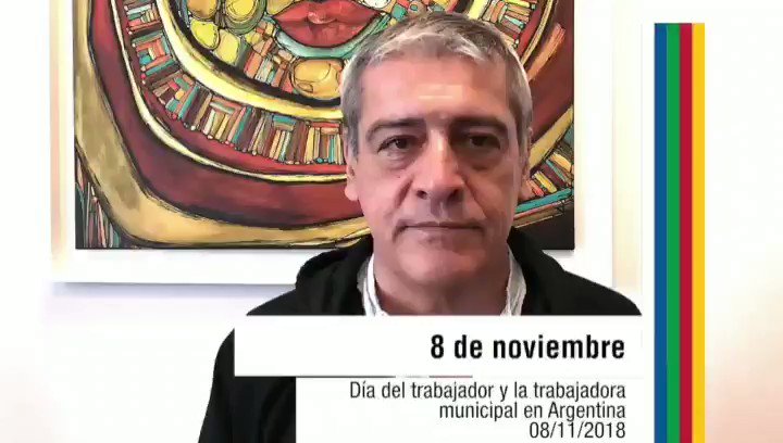 Día Del Trabajador Municipal!
El Presidente #CLATE y Sec. Adj #ATE Nac. Julio Fuentes saluda a los cros por día
El 8 de Nov es el Día del Trabajador Municipal, en virtud de que ese día en 1959 se constituyó la Confederación de Obreros y Empleados Municipales de Argentina (COEMA)