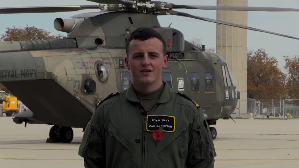 “Sub Lieutenant Callum Newton, training to be a pilot with 845 Naval Air Sq...