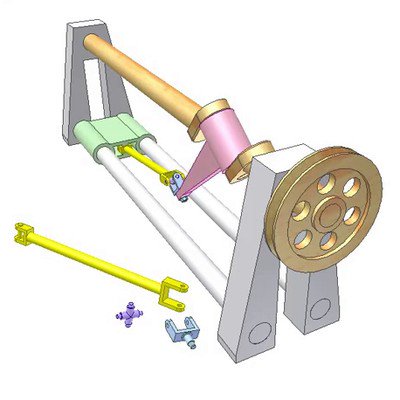 Spatial Slider Crank Mechanism