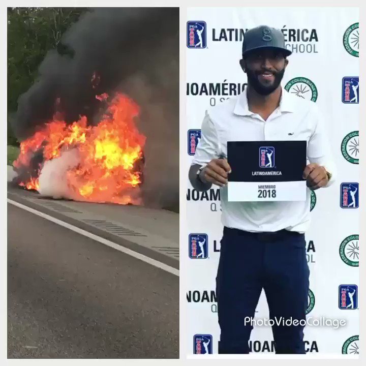 Pro golfer's car engulfed in flames on Central Florida highway, prompts others to call for help