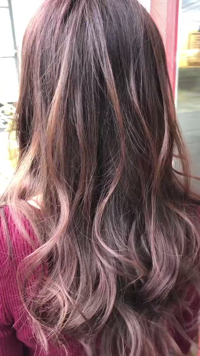 Saniken バイヤレージュに ピンクバイオレットカラー ㅅ バイヤージュ ピンクバイオレット オラプレックス オラプレックスブリーチ 西脇市美容室