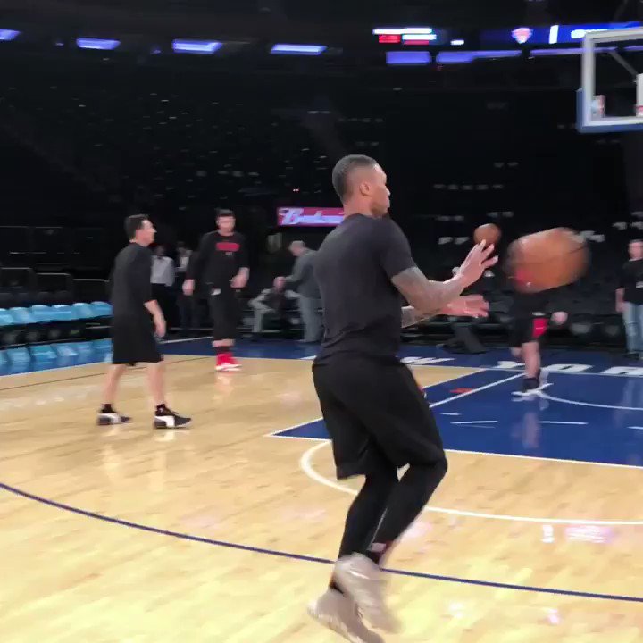 The @trailblazers backcourt 👌👌
Dame & CJ each get hot from the top of the key pregame! (7:30pm/et @NBATV)