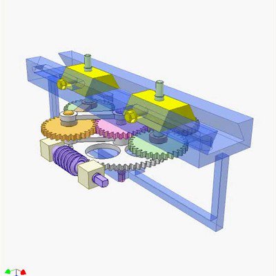 Gear and Twin Slider-Crank Mechanism